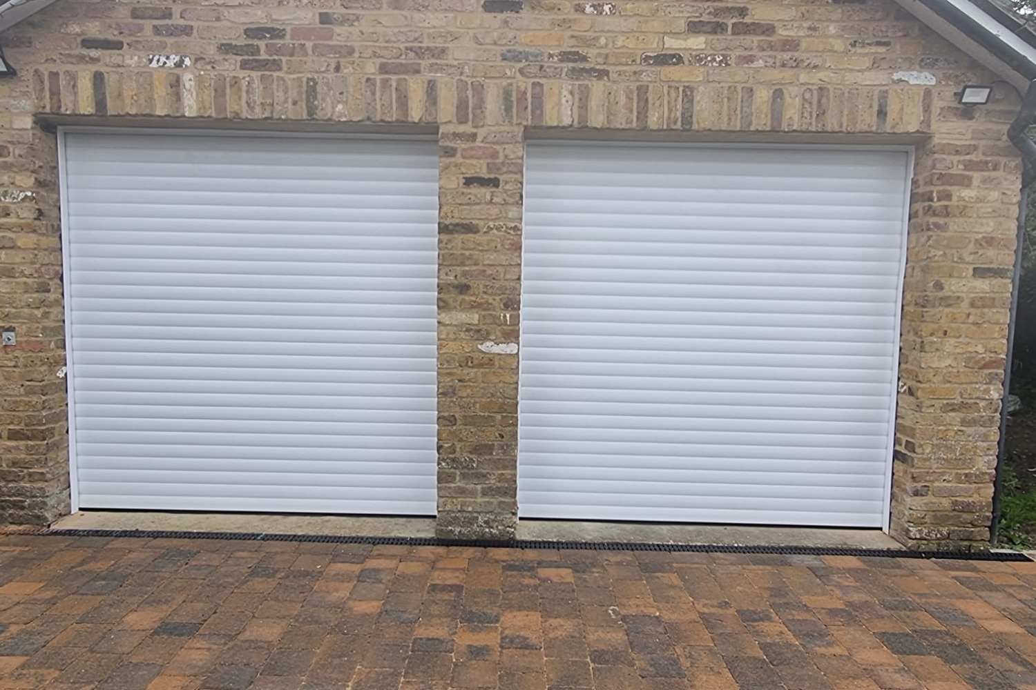white roller garage door