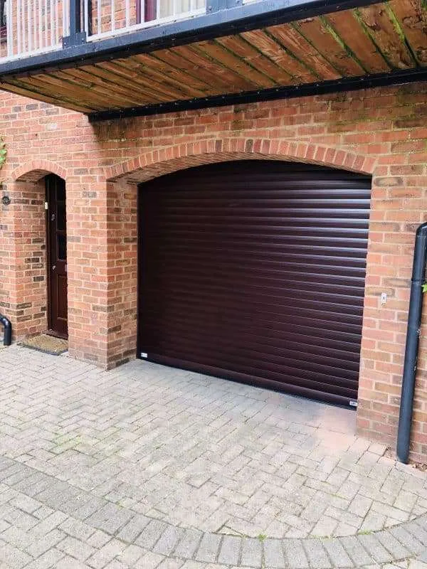 Rosewood Effect roller garage door