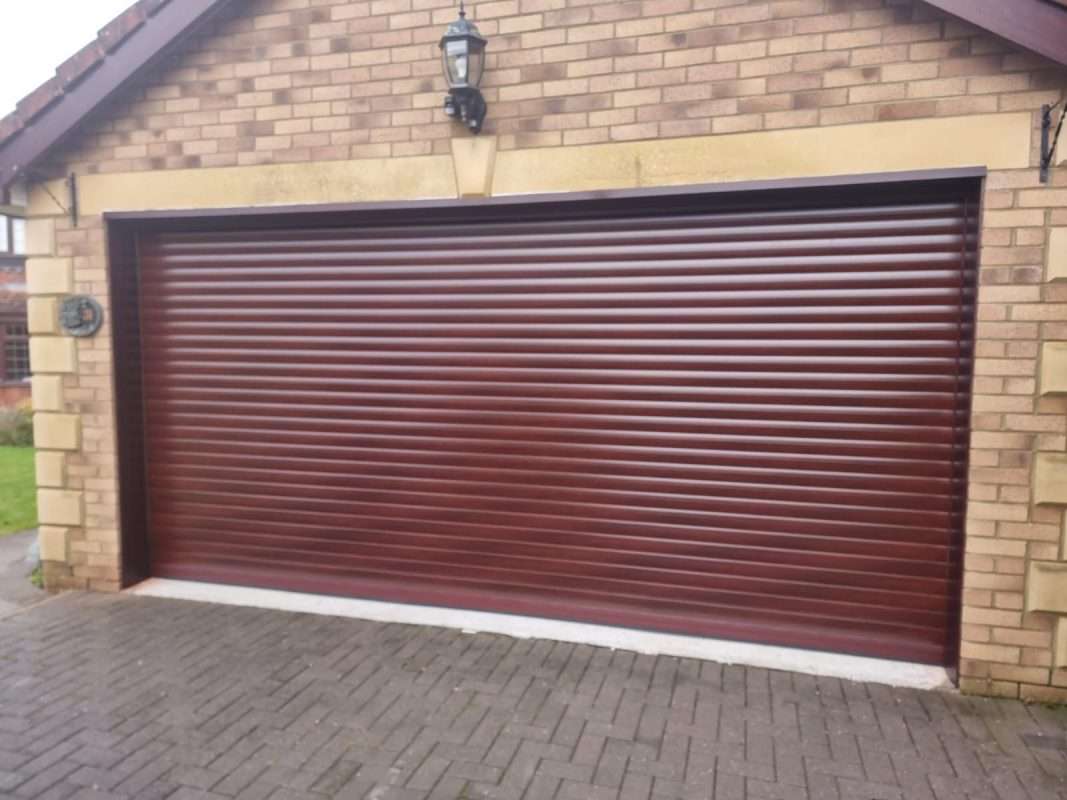 Rosewood Double Electric Garage Door