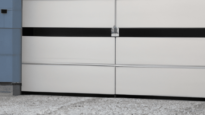 garage door with pedestrian door