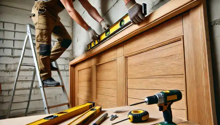 wooden garage door