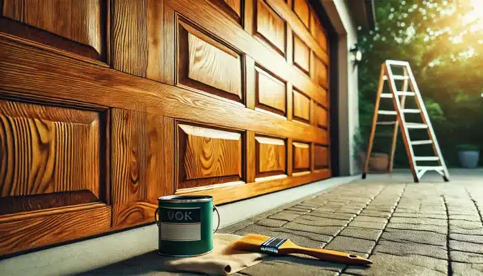 wooden garage door